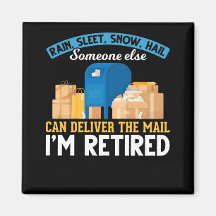 Retired Mailman Postal Worker Retirement Magnet