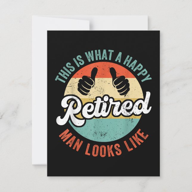 Retired Man Funny Retirement  Holiday Card (Front)