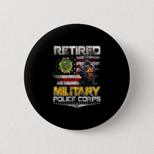 Retired Military Lice Veterans Day Patriotic Memor 6 Cm Round Badge (Front)