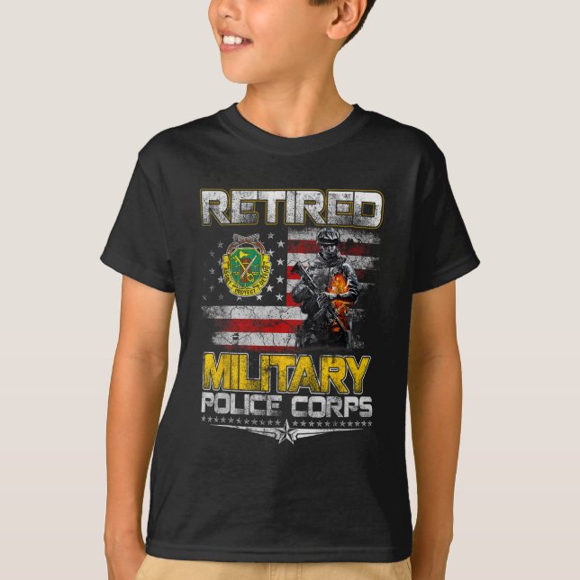 Retired Military Lice Veterans Day Patriotic Memor T-Shirt (Front)