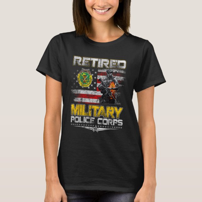 Retired Military Lice Veterans Day Patriotic Memor T-Shirt (Front)
