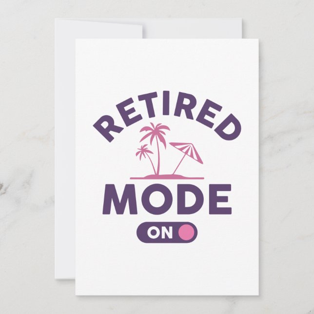 Retired Mode On Thank You Card (Front)