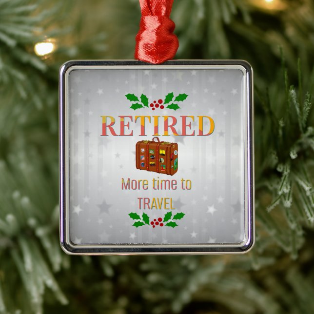 Retired, More Time to Travel Metal Tree Decoration (Tree)