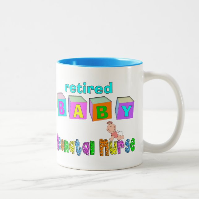 Retired Neonatal Nurse Gifts Two-Tone Coffee Mug (Right)