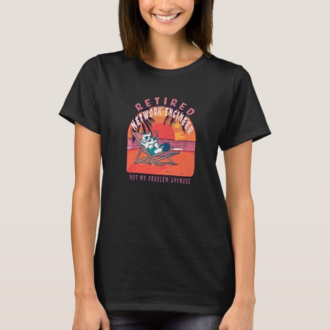 Retired Network Engineer  Vintage Retirement T-Shirt (Front)
