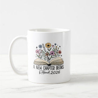 Retired New Chapter Book Floral Design Coffee Mug