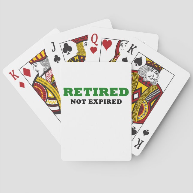 Retired Not Expired Playing Cards (Back)