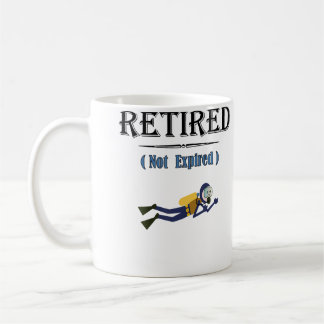 Retired Not Expired Scuba Diving Coffee Mug