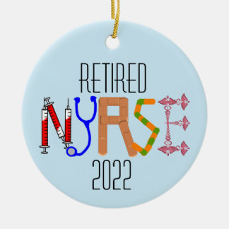 Retired Nurse 2022 Ceramic Tree Decoration