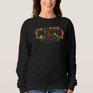 Retired Nurse 2022 Floral Nursing Retirement Tropi Sweatshirt