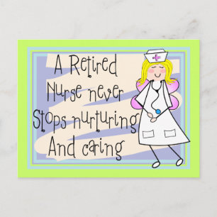 Retired Nurse Angel Art Cards & Gifts