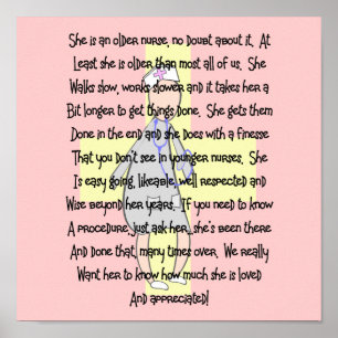 Retired Nurse Art Print "Appreciated"