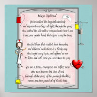 Retired Nurse Canvas Art Poem by Gail Gabel,RN