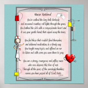 Retired Nurse Canvas Art Poem by Gail Gabel,RN Poster
