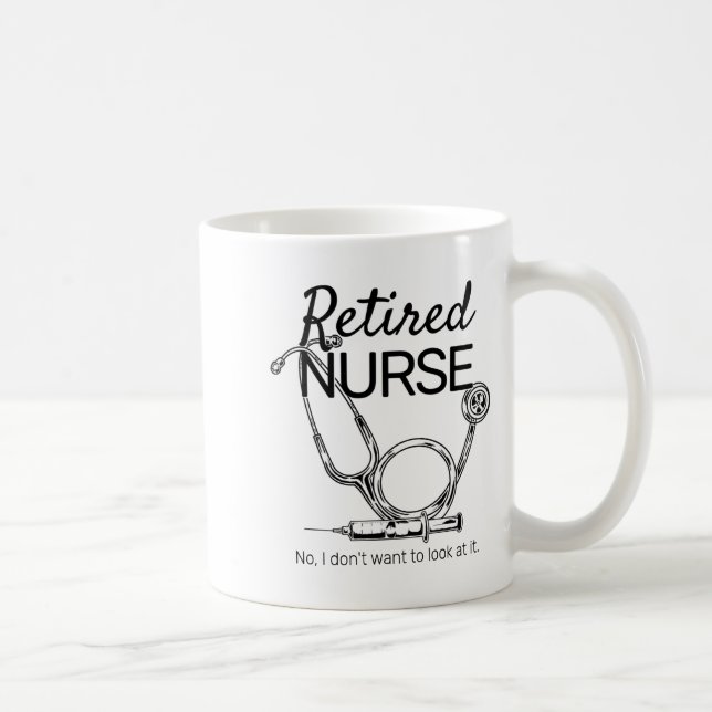 Retired Nurse Funny Nursing Retirement  Coffee Mug (Right)