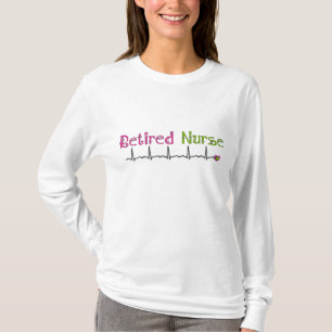 Retired Nurse Hoodie Cardiac Rhythm Design T-Shirt