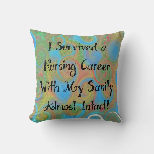 Retired Nurse Humour Cushion (Front)