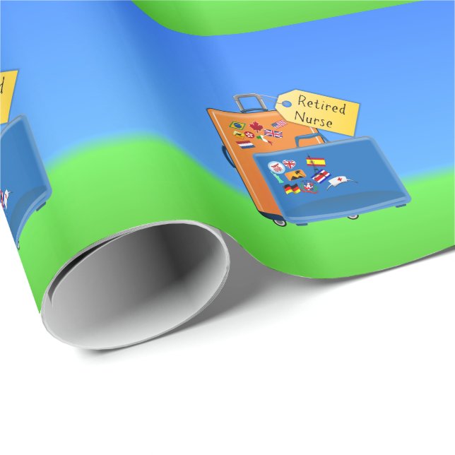 Retired Nurse, Packed and Ready to Go Wrapping Paper (Roll Corner)