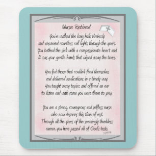 Retired Nurse Poem gifts by ~~Gail Gabel, RN Mouse Mat
