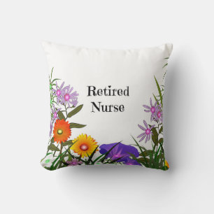 Retired Nurse, popular floral design Cushion