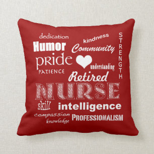Retired Nurse Pride-Attributes+Heart Cushion