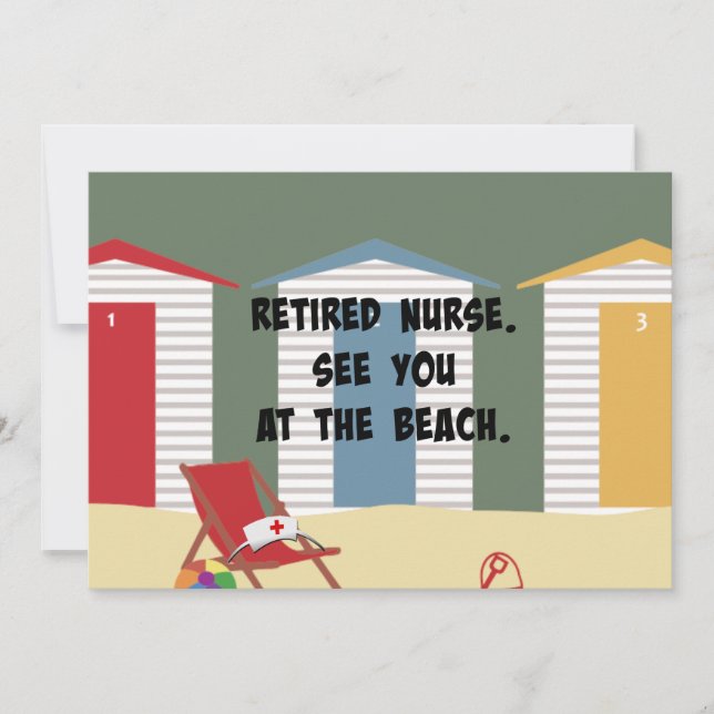 Retired Nurse. See You at the Beach, Card (Front)