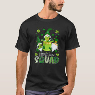 Retired Nurse Squad Nursing St Patrick Day Gnomes T-Shirt