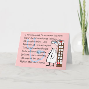 "Retired Nurse"  Story Art--Unique Gift Items Card