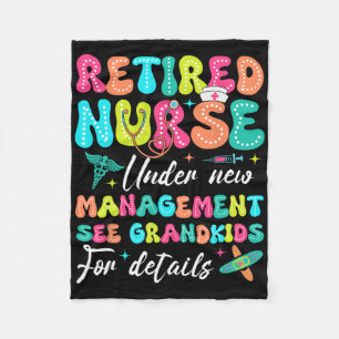 Retired Nurse Under New Management Gifts For Retir Fleece Blanket