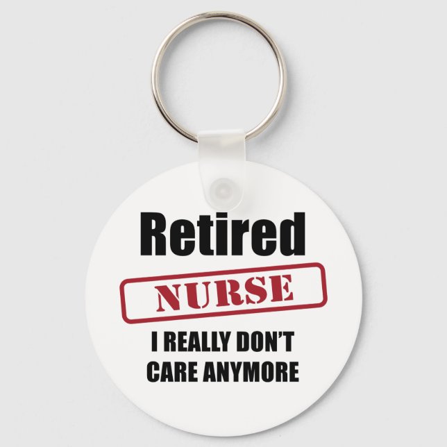 Retired Nurse (US spell) Key Ring (Front)