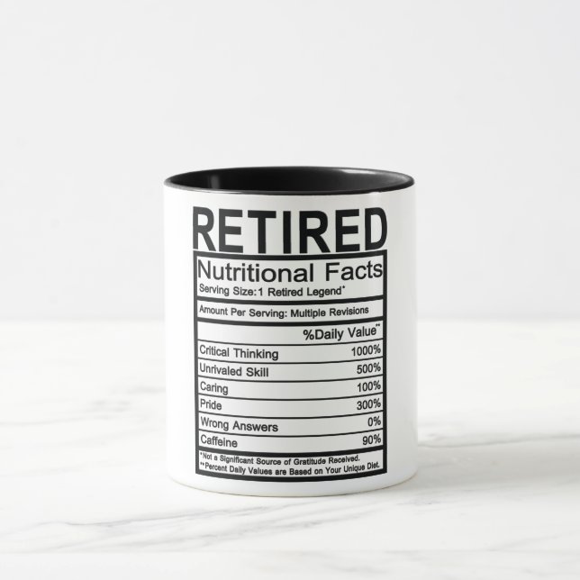 Retired Nutritional Facts Mug (Center)