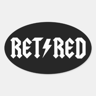 Retired Oval Sticker
