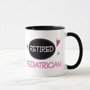 Retired Paediatrician Pink Butterfly Mug