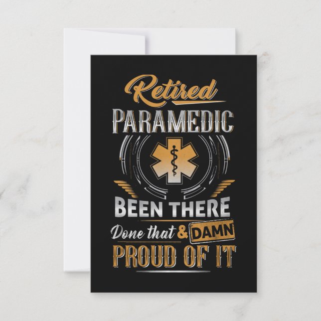 Retired paramedic card (Front)