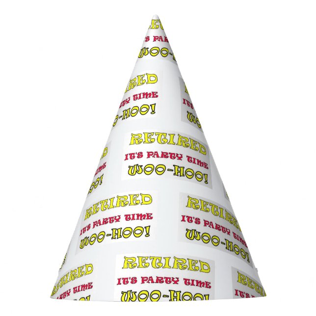 Retired Party Time Party Hat (Front)