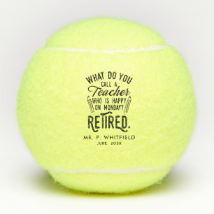 Retired PE Teacher Retirement Party Personalised Tennis Balls