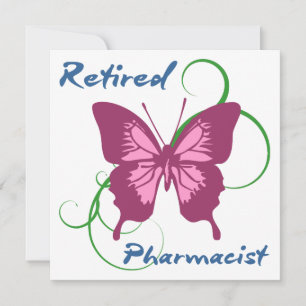 Retired Pharmacist (Butterfly) Card