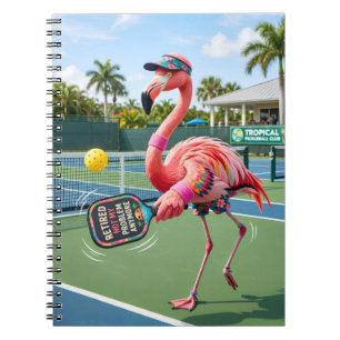 Retired Pink Flamingo at Tropical Pickleball Club Notebook