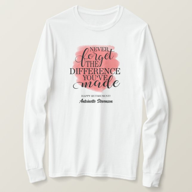 Retired Pink T-Shirt (Design Front)