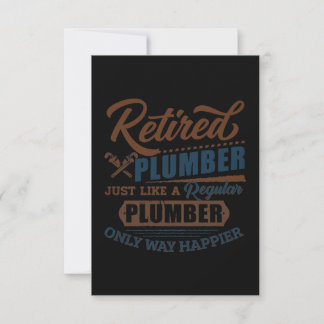 Retired Plumber Card
