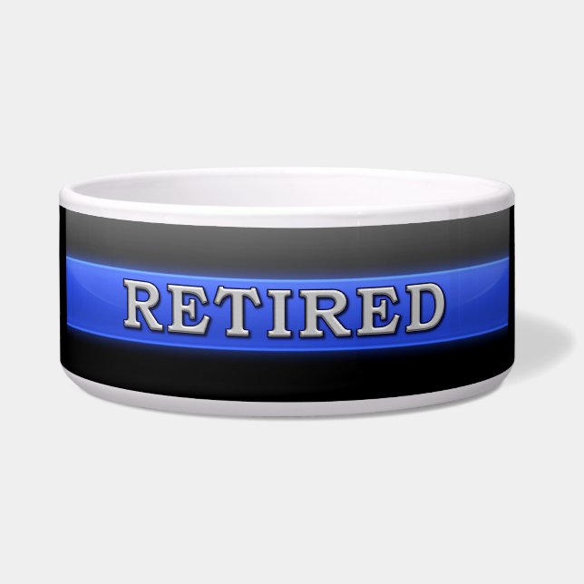 Retired Police K9 - Thin Blue Line Bowl (Front)