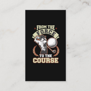 Retired Police Officer Golf Player Retirement Business Card