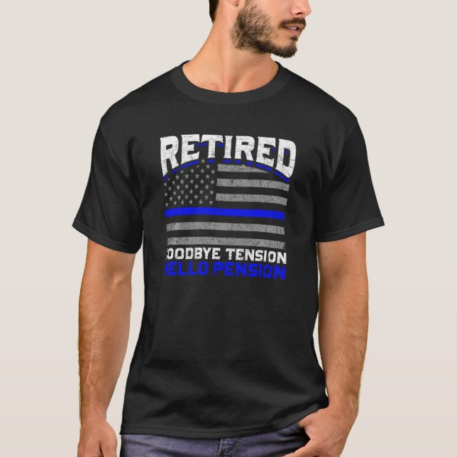 Retired Police Officer Old Men  Idea Police T-Shirt (Front)