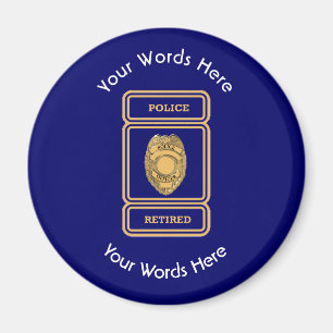 Retired Police Officer Shield Magnet
