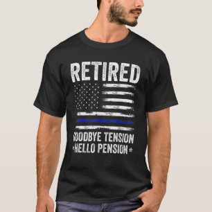 Retired Police Officer Shirts, American Flag Retir T-Shirt