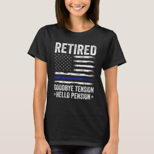 Retired Police Officer Shirts, American Flag Retir T-Shirt