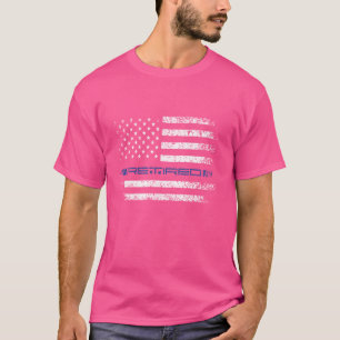 RETIRED Police Officer Thin Blue Line American Fla T-Shirt