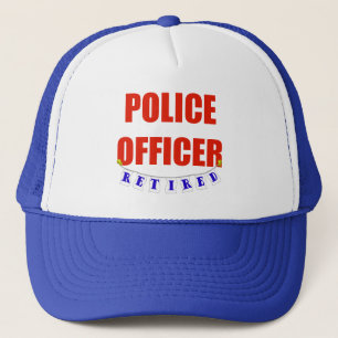 RETIRED POLICE OFFICER TRUCKER HAT