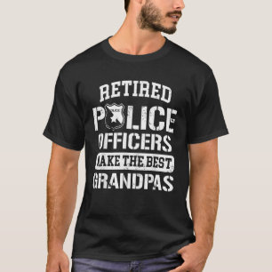 Retired Police Officers Best Grandpas Vintage Men T-Shirt
