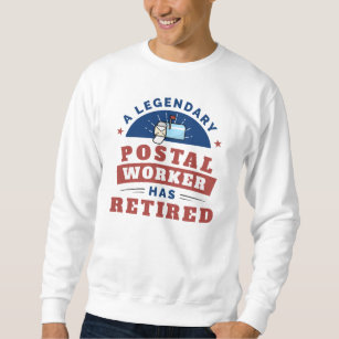 Retired Post Office Worker Modern Typography Sweatshirt
